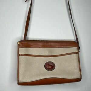 Vintage DOONEY & BOURKE LEATHER Crossbody BAG Brown